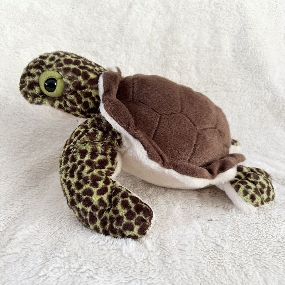 Wild Republic Spotted Sea Turtle 14" Plush Realistic Stuffed Animal Zoo Toy